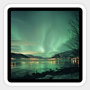 The northern lights in Norway Sticker